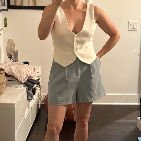 AVEC LES FILLES Pleated Trouser Short Sz.S - Picture 2 of 9